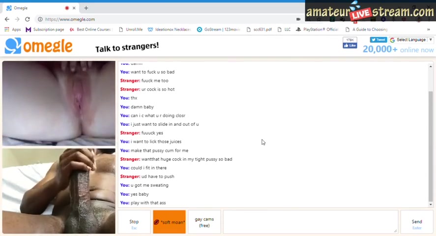 Omegle Porn black cock and wet pussy