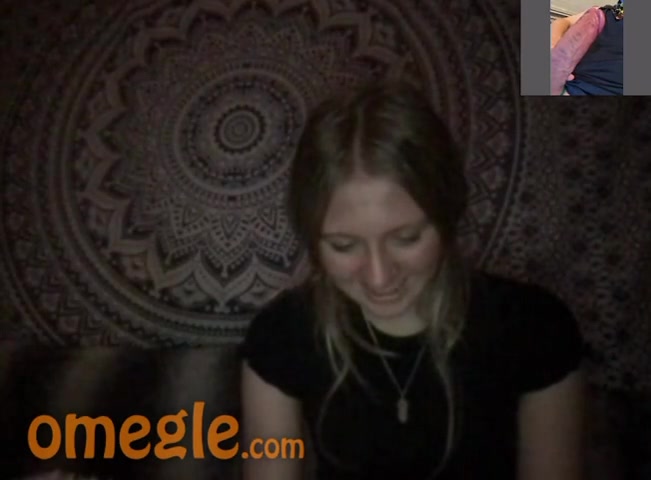 Omegle Porn blonde watches cumshot