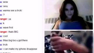 Omegle Porn girl amazed by big cock