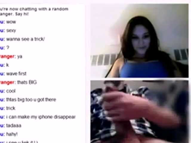 Omegle Porn girl amazed by big cock