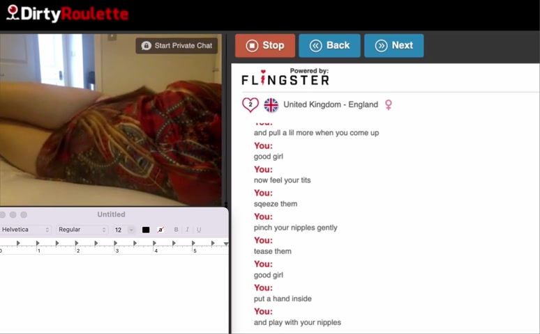 Omegle Porn obedient girl teases and cums Part 1