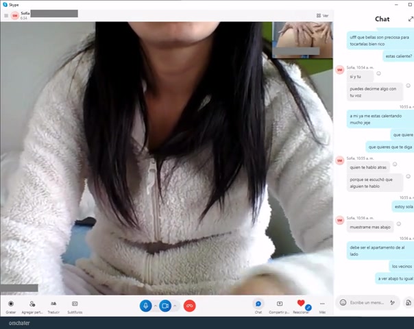Omegle Porn omchater skype latina masturbates