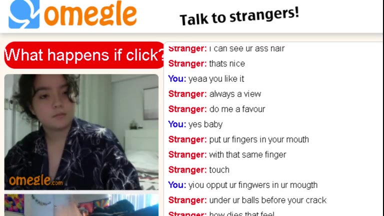 Omegle Porn slut shows tits