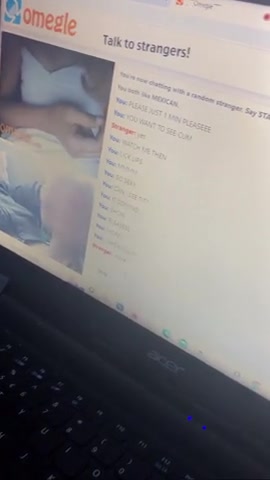 Omegle Porn teen watching me wank