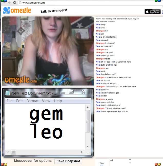 Omegle girl rubs pussy next to friend