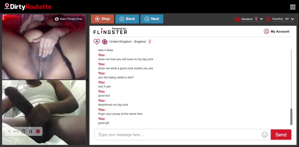 Omgle Horny slut fucks pussy for big cock