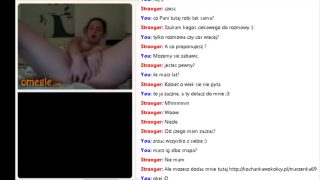 Poland teen Omegle Porn masturbating and show tits