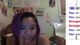 Purple haired omegle asian bating