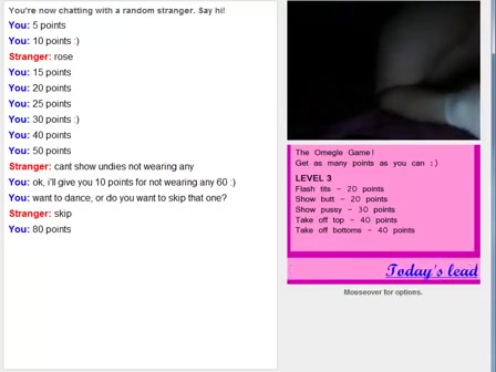 Rose plays the Omegle Porn game: Shows pussy, ass, tits