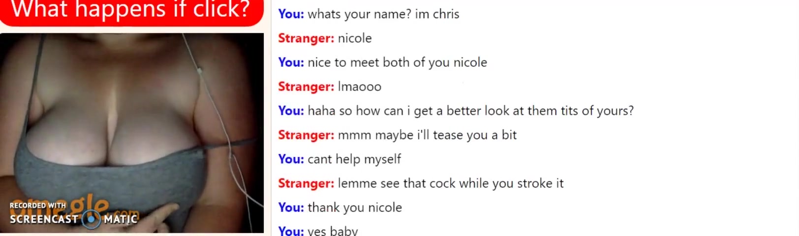 Sexy Nicole gets her tits out on Omegle Porn