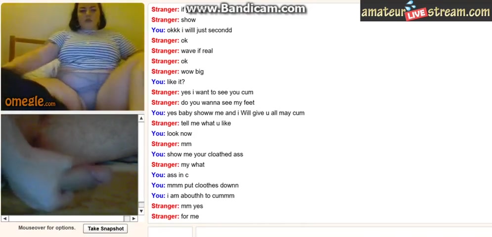 Sexy chubby cums and tastes her juice on omegle