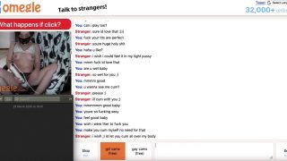 Sexy omegle girl strips down and moans