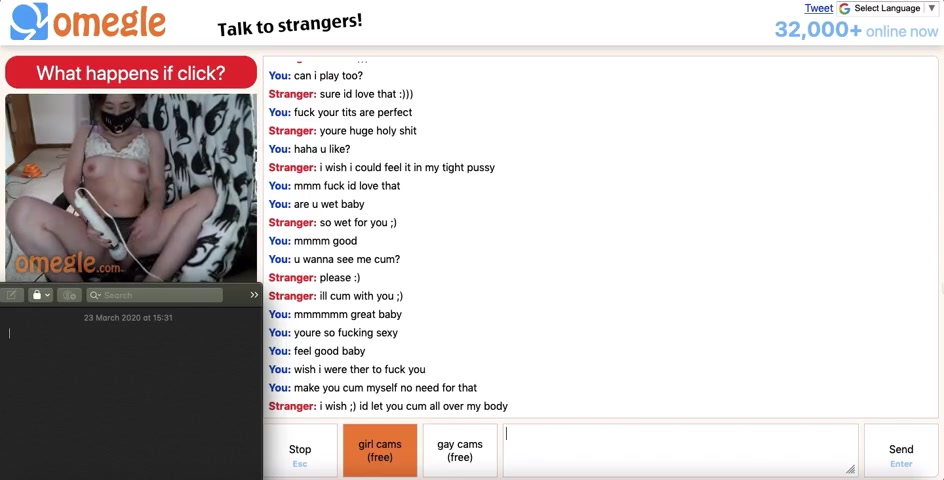 Sexy omegle girl strips down and moans