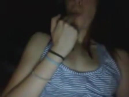 Skinny chatroulette girl flashes tits and pussy