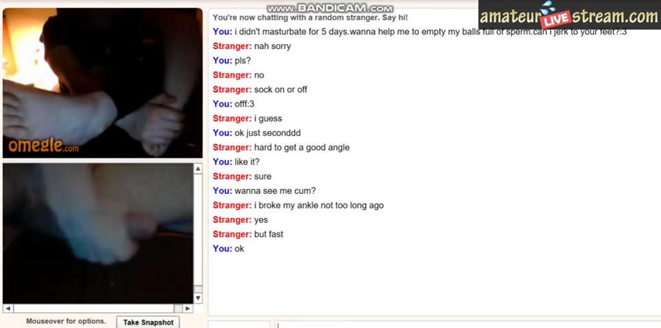 The guy with the huge cock and foot fetish