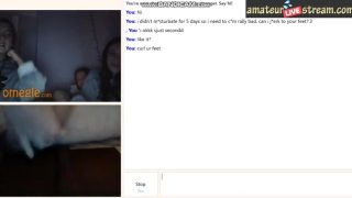 Three babes watching huge cock cum on omegle