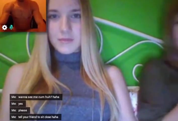 Watching Him Cum While GFs Rubbing Her Boobs