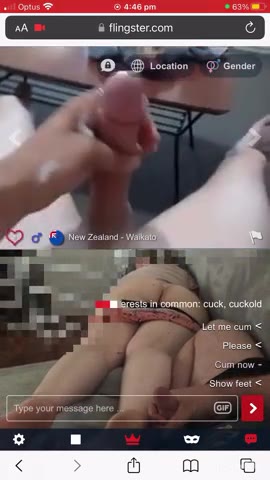 Wife makes watcher cum on flingster