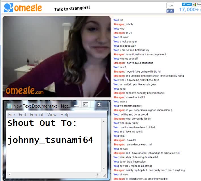 cute teen shows her bra omegle