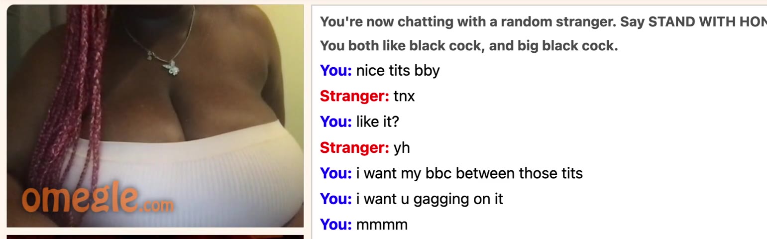 omegle ebony with massive tits pt1