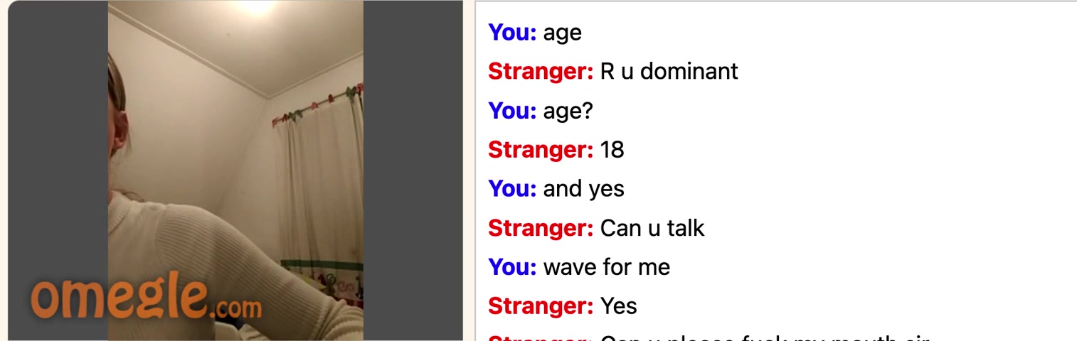 omegle white slut wants to suck bbc