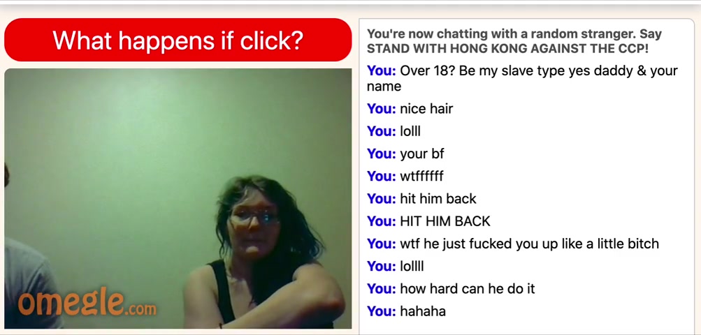 omegle white women love disrespect and pain